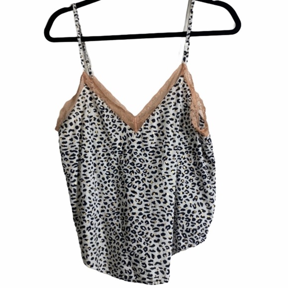 Victoria's Secret Leopard Print Tank Cami Lace S - Picture 1 of 11
